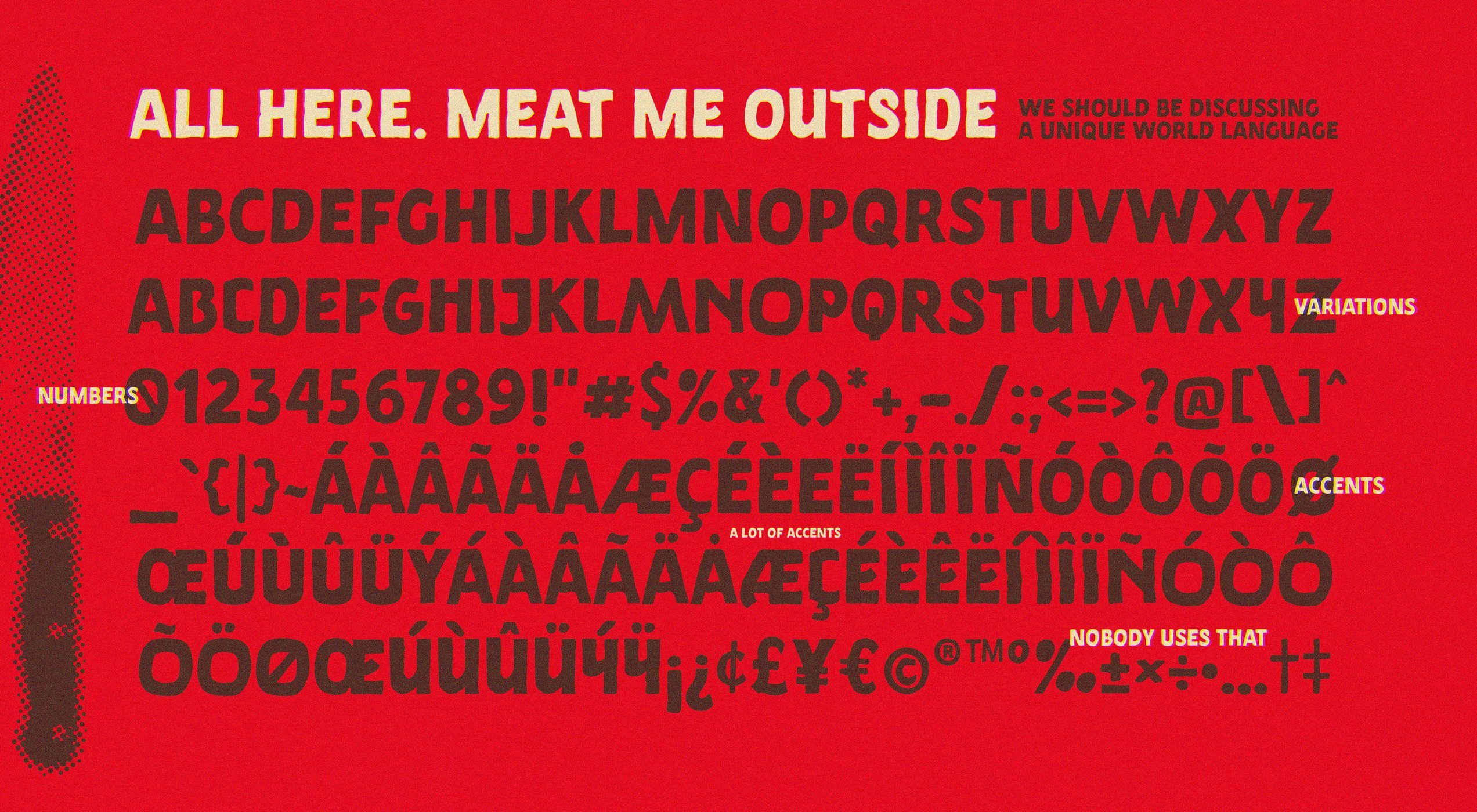 Picanha Sans hand-drawn display typeface specimen