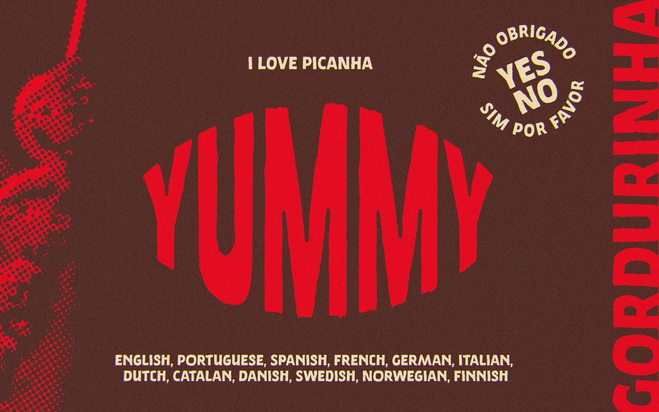 Picanha Sans hand-drawn display typeface specimen